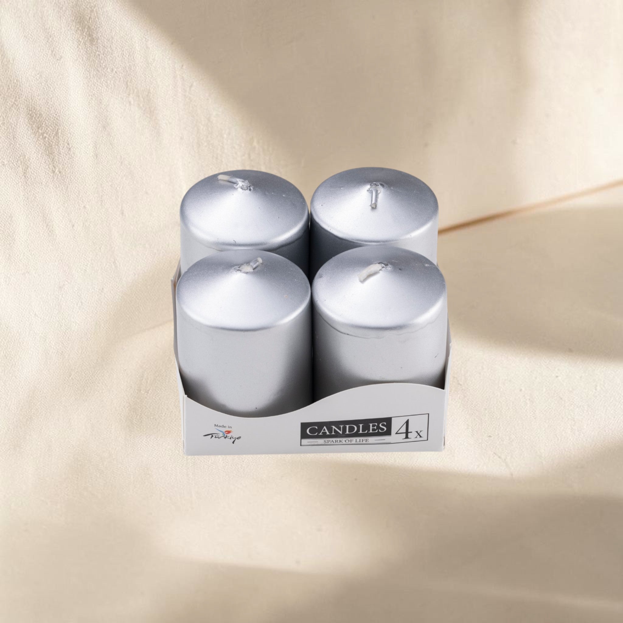Set of 4 Large Cylinder Candles
