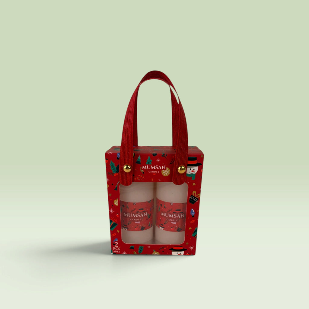 Mini Flower 2-Piece Baton Candle Set with Bag