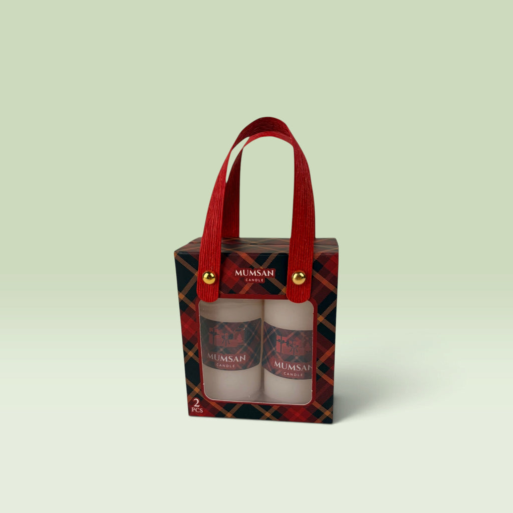 Mini Flower 2-Piece Baton Candle Set with Bag