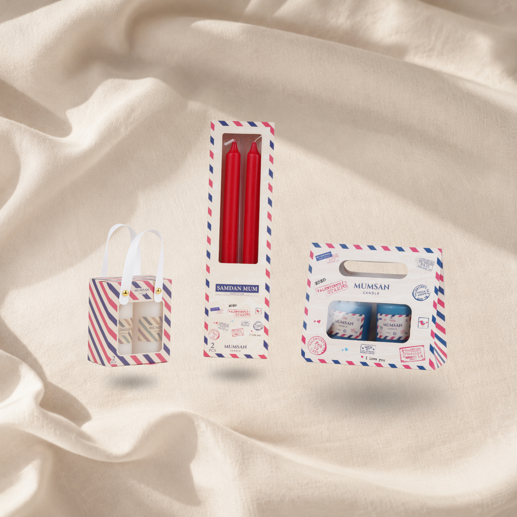 Kartpostal Premium Hediye Mum Seti