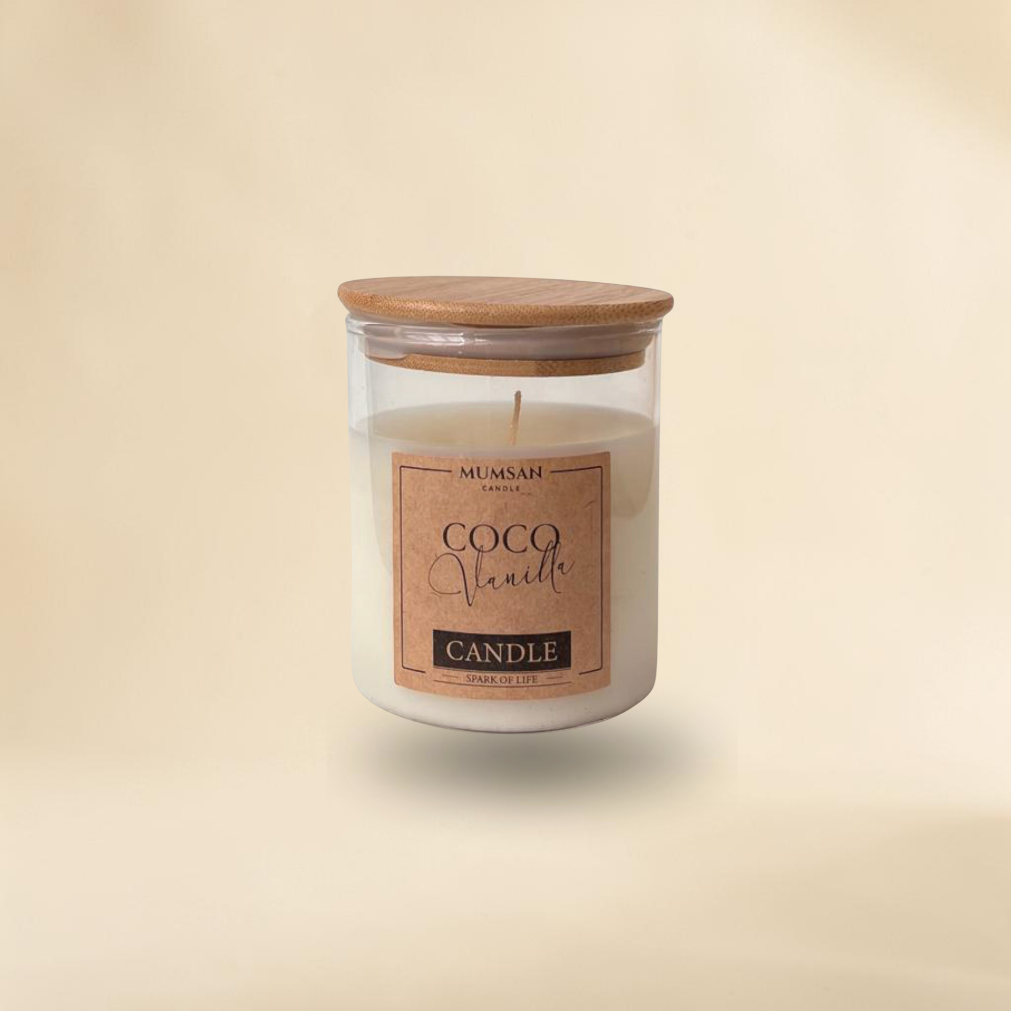 Bambu Kapaklı Bardak Mum