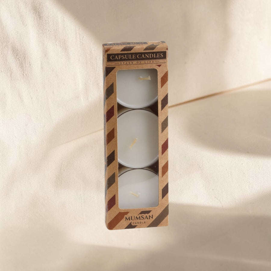 Pack of 3 Clear Maxi Tealight Scented Candles