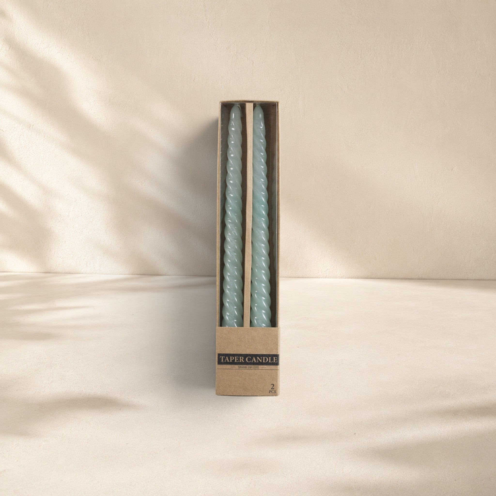 2'li Burgulu Şamdan 25 cm - Kraft Kutu
