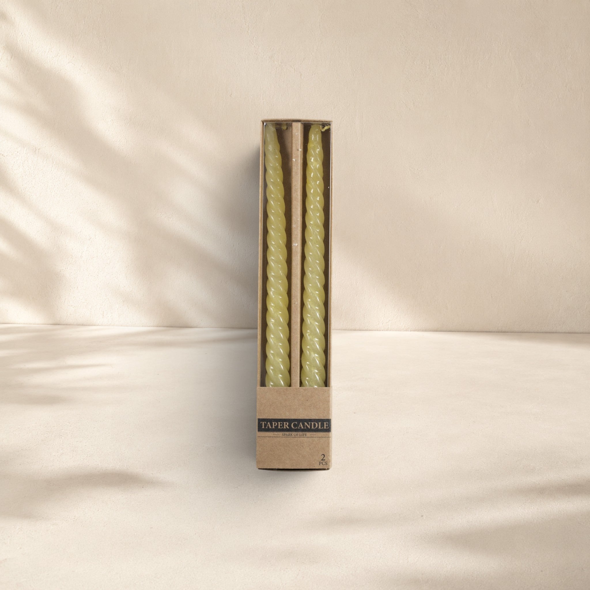 2'li Burgulu Şamdan 25 cm - Kraft Kutu