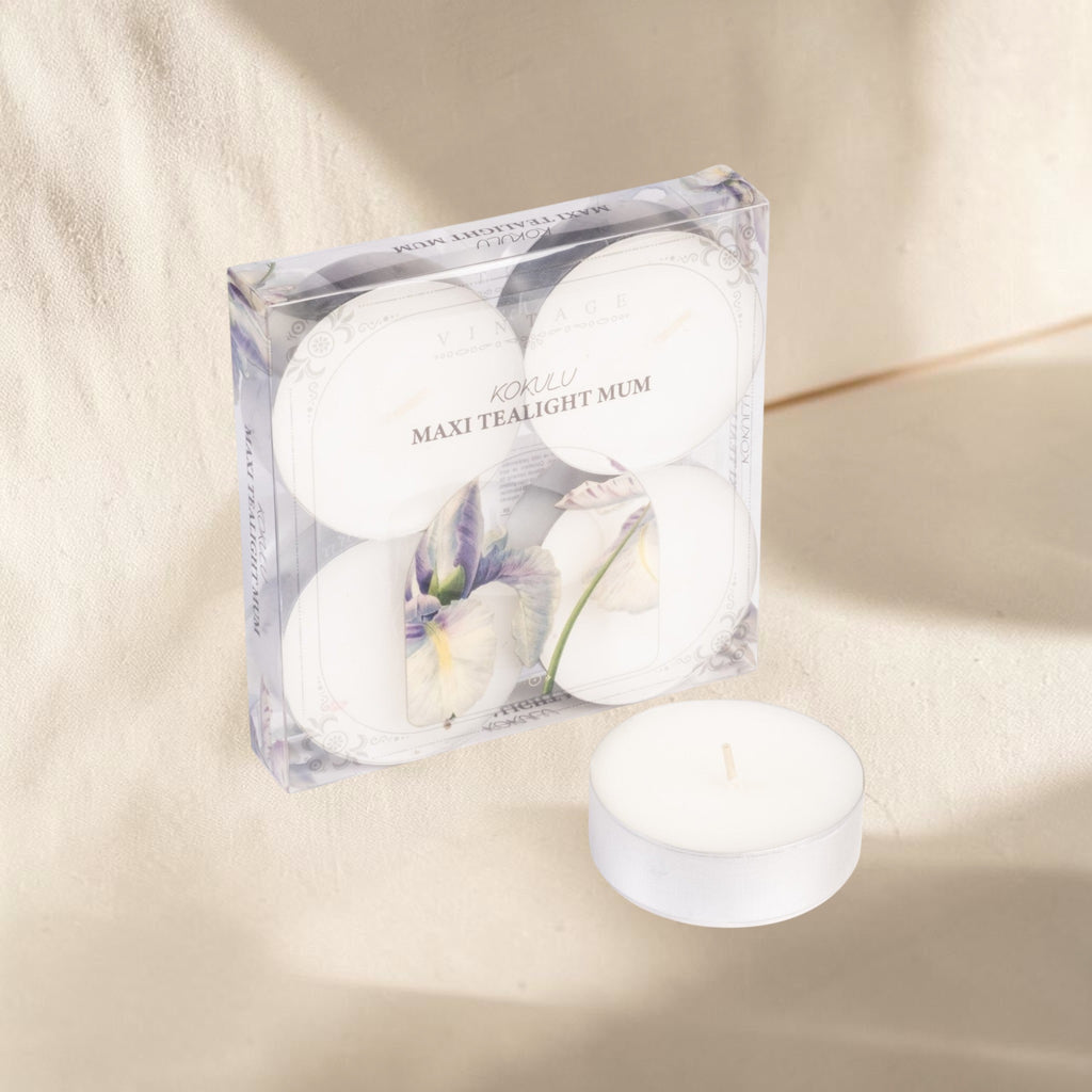 4'lü Şeffaf Maxi Tealight Kokulu Mum