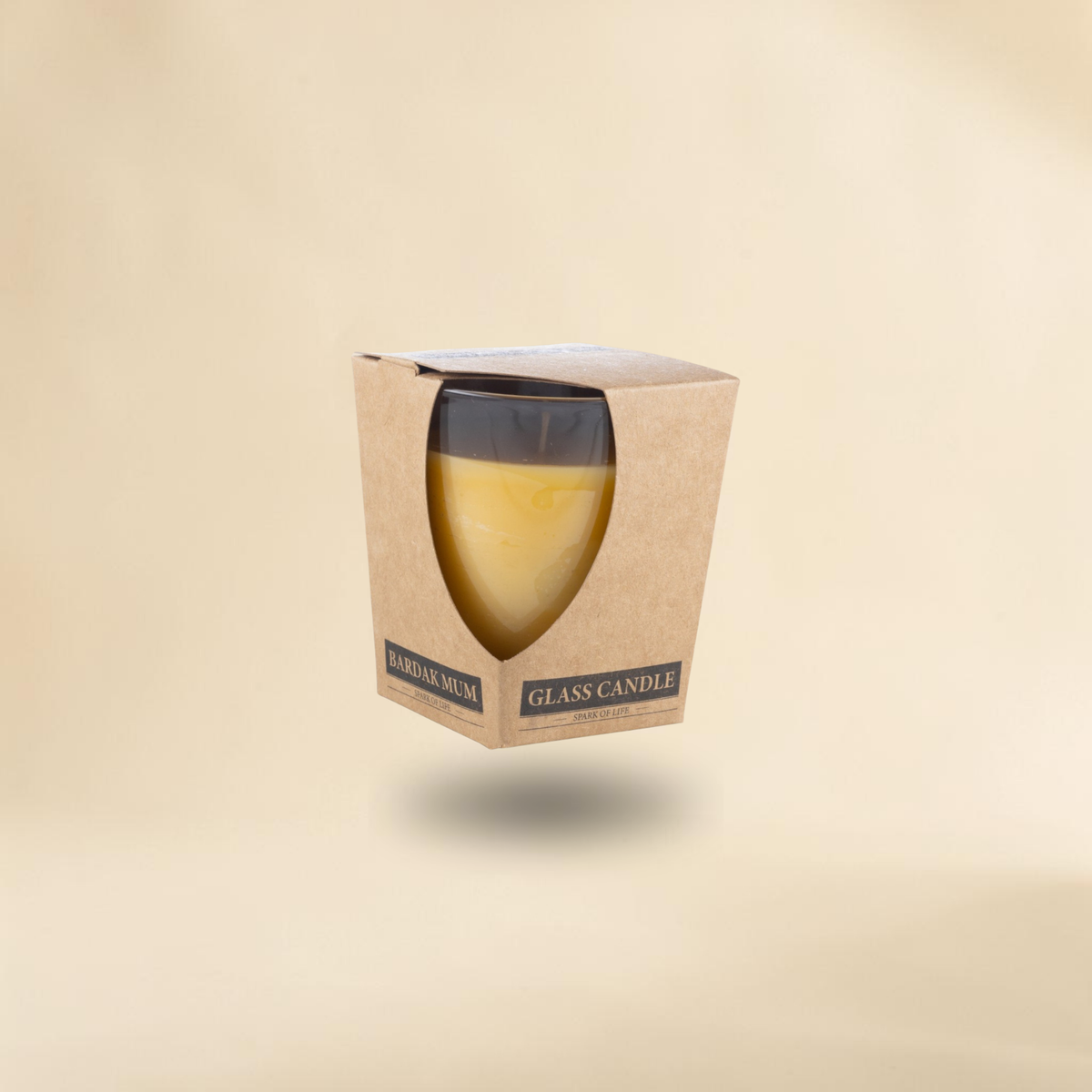Mini Alaçatı Bardak Mum - Kraft Kutu