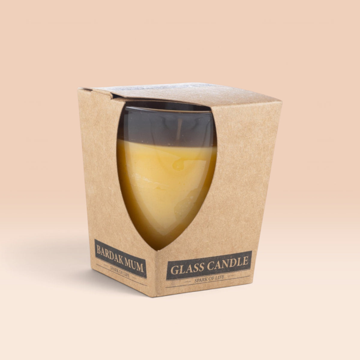 Mini Alaçatı Bardak Mum - Kraft Kutu