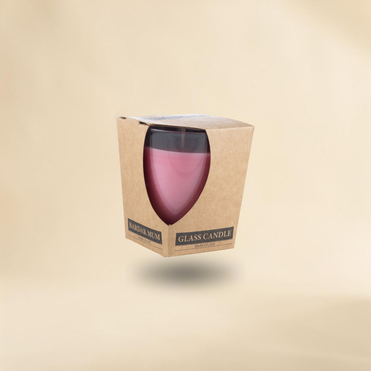 Mini Alaçatı Bardak Mum - Kraft Kutu