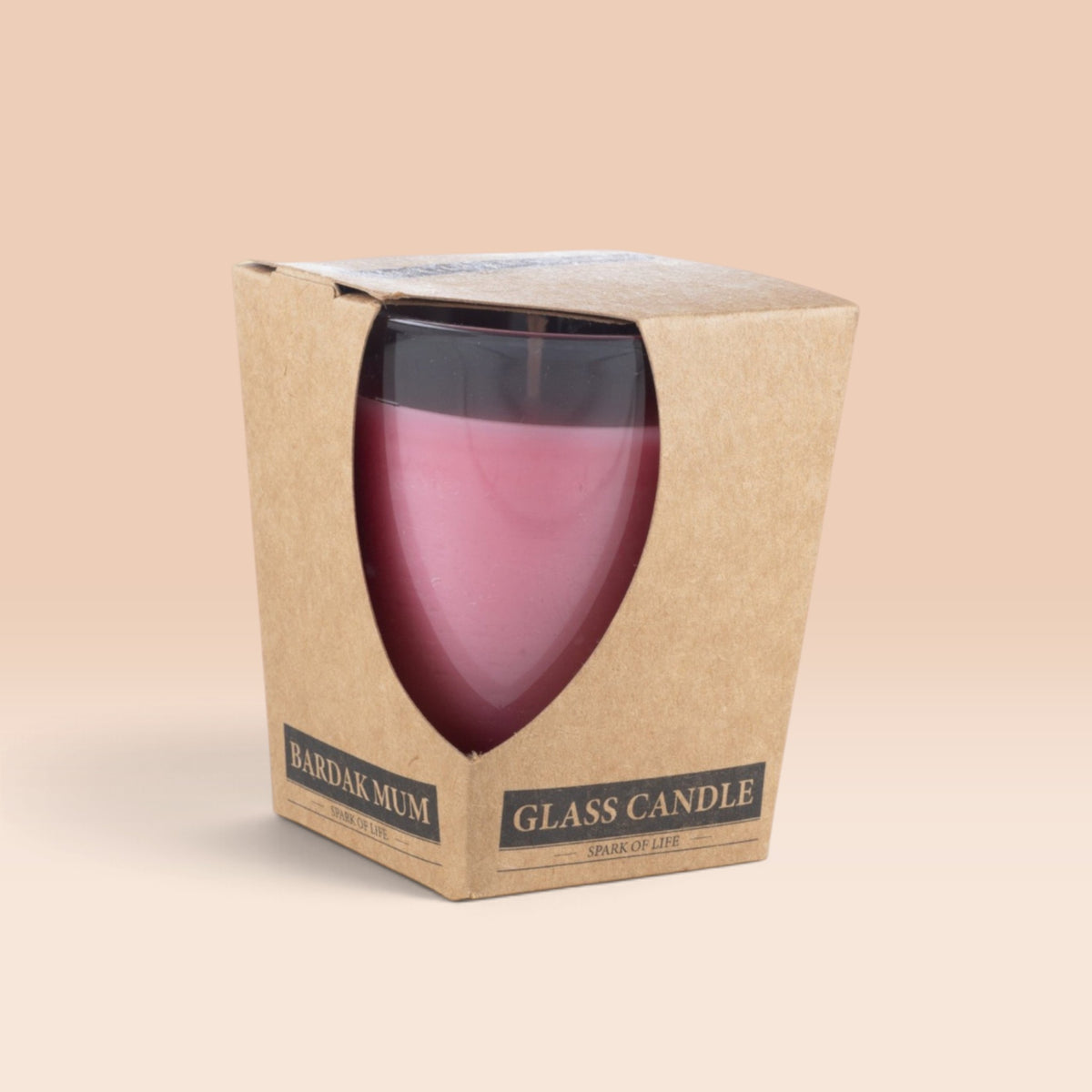 Mini Alaçatı Bardak Mum - Kraft Kutu