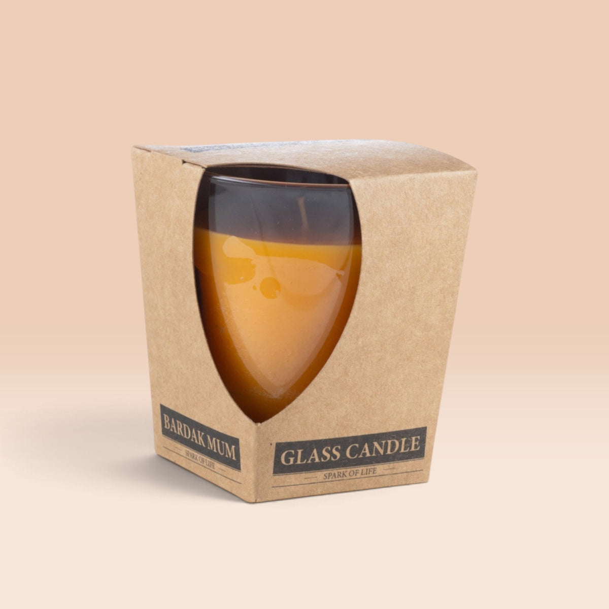 Mini Alaçatı Bardak Mum - Kraft Kutu