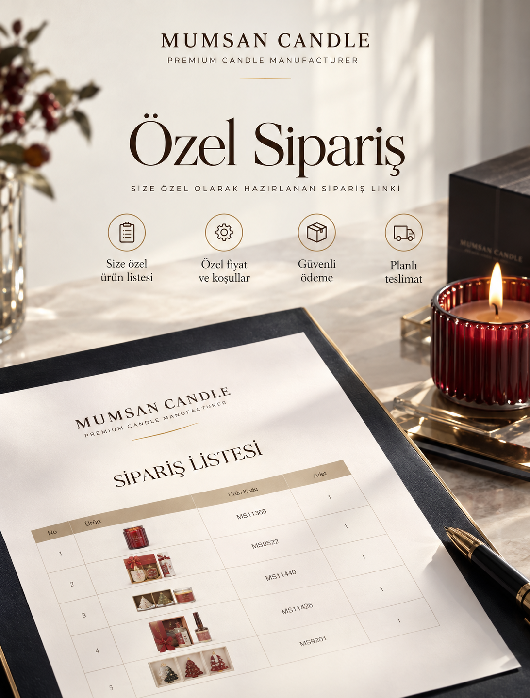 Özel Sipariş | Ceylan Züccaciye | Mumsan Candle