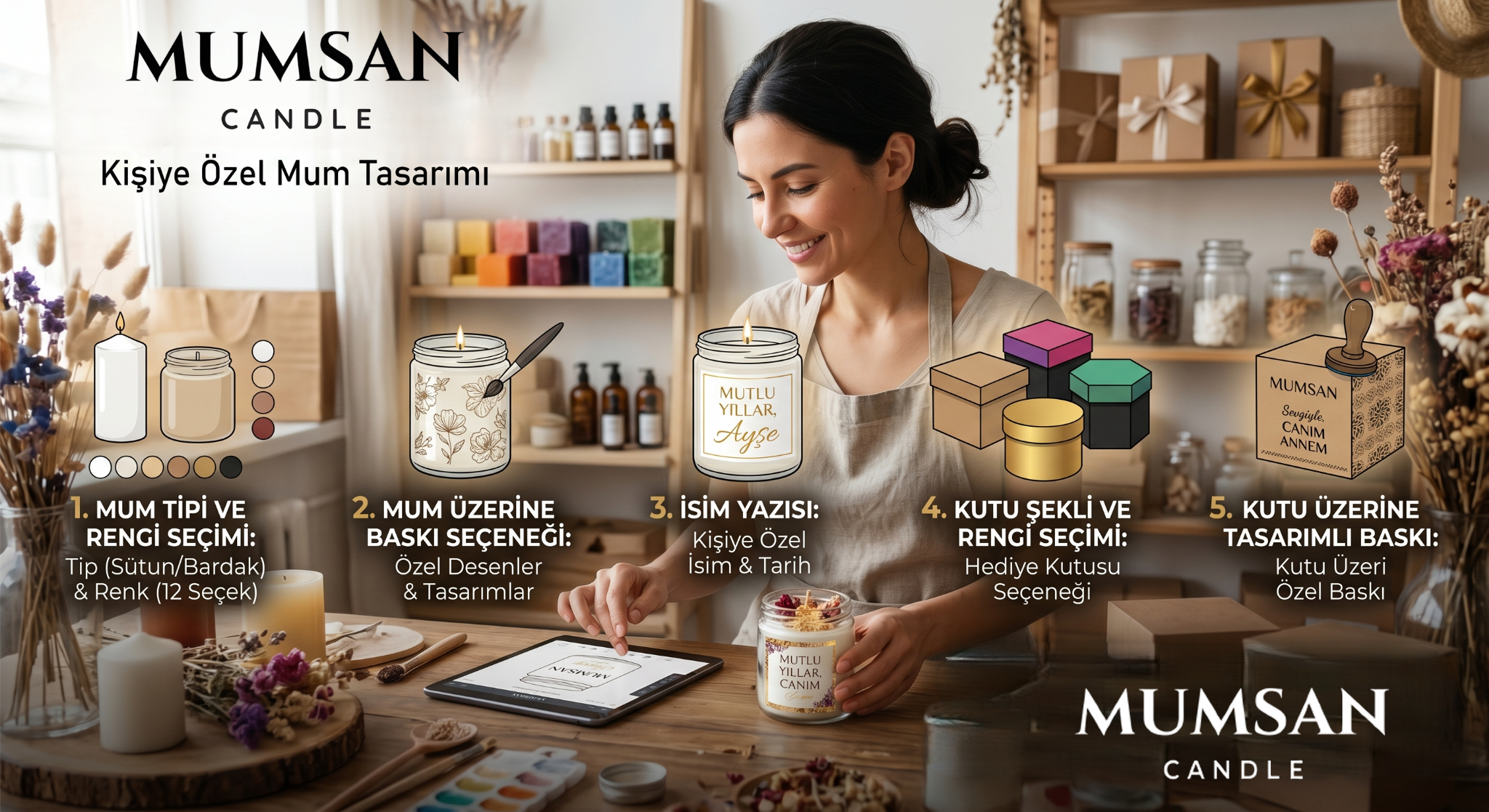 Kişiye Özel Mum Tasarımı
